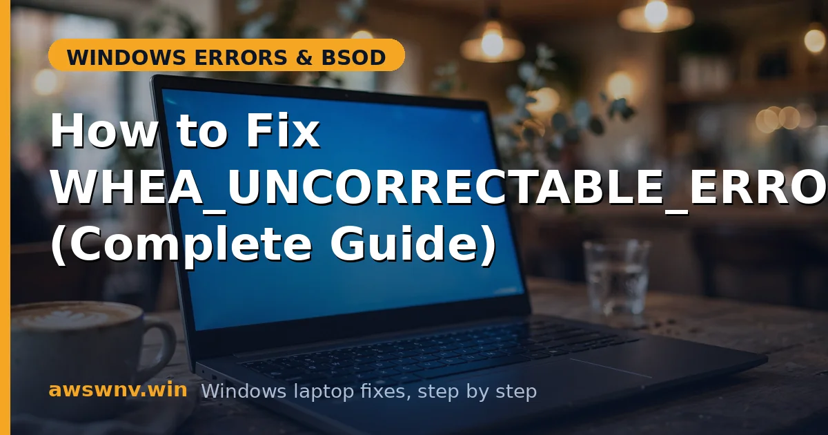 How to Fix WHEA_UNCORRECTABLE_ERROR (Complete Guide)