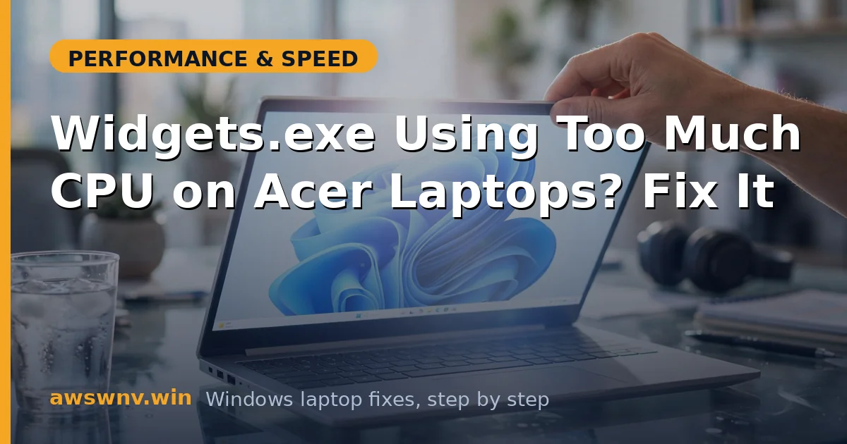Widgets.exe Using Too Much CPU on Acer Laptops? Fix It
