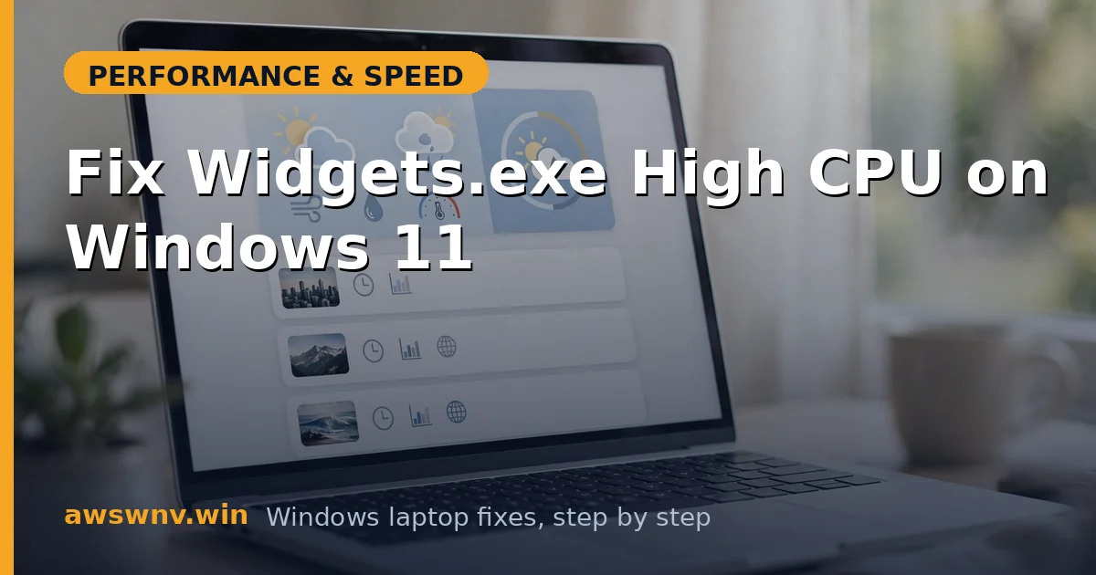 Fix Widgets.exe High CPU on Windows 11