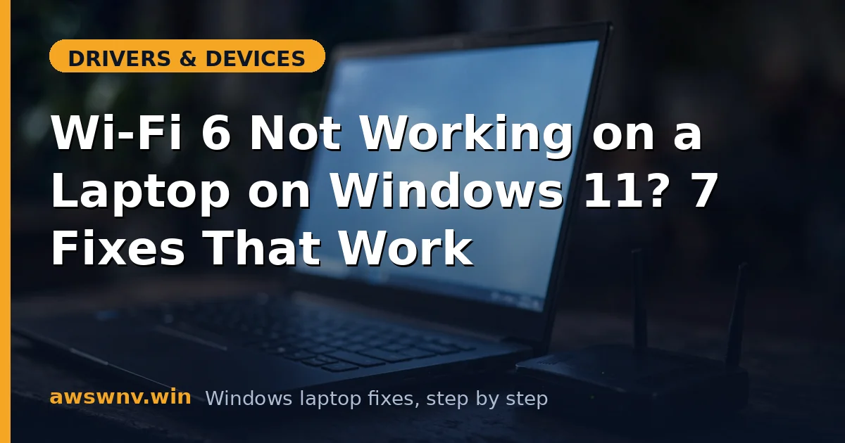 Wi-Fi 6 Not Working on a Laptop on Windows 11? 7 Fixes That Work
