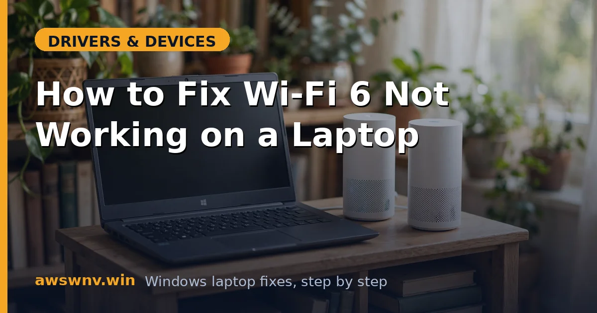 How to Fix Wi-Fi 6 Not Working on a Laptop