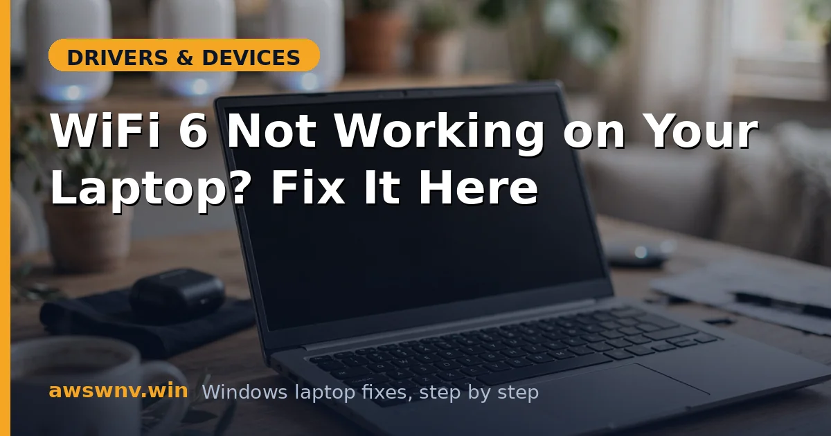 WiFi 6 Not Working on Your Laptop? Fix It Here
