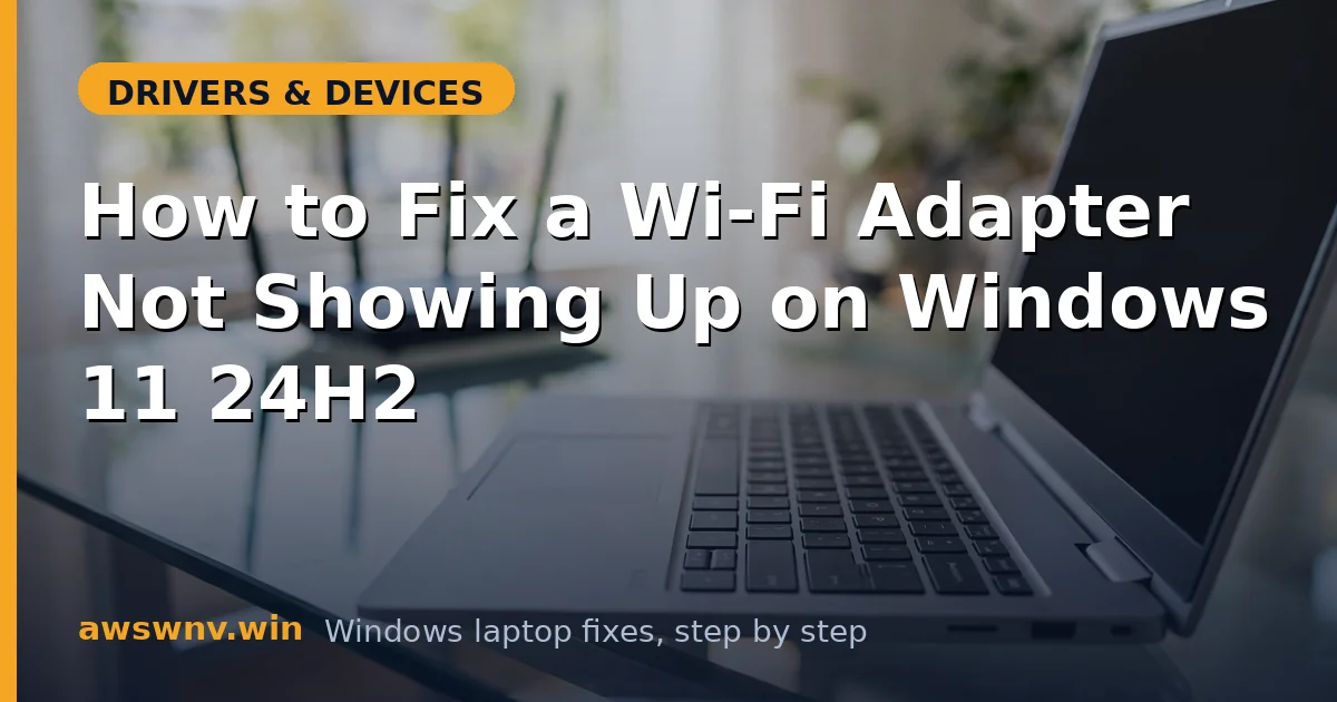 How to Fix a Wi-Fi Adapter Not Showing Up on Windows 11 24H2