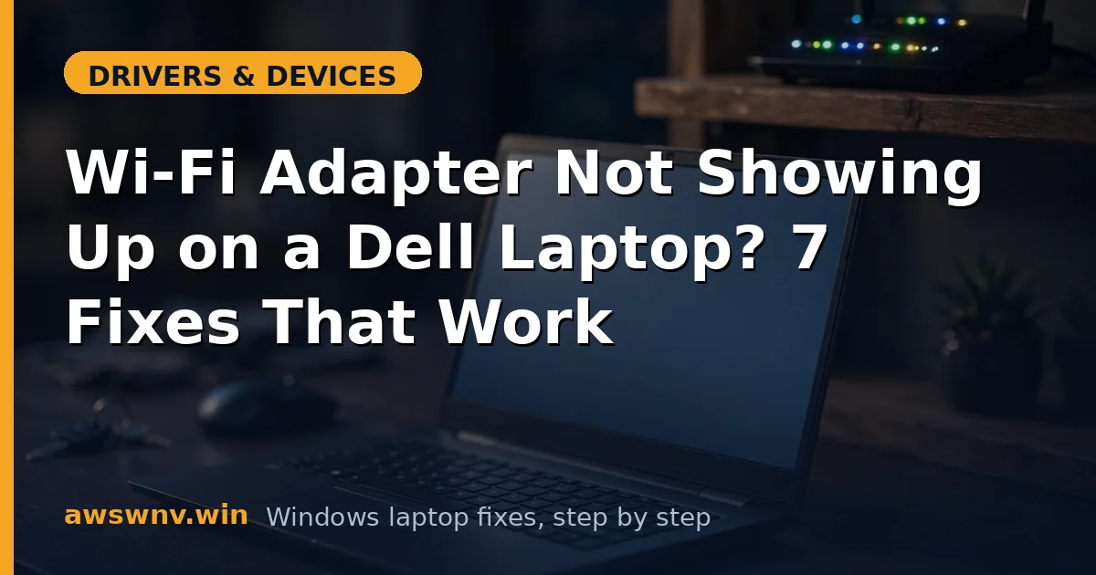 Wi-Fi Adapter Not Showing Up on a Dell Laptop? 7 Fixes That Work