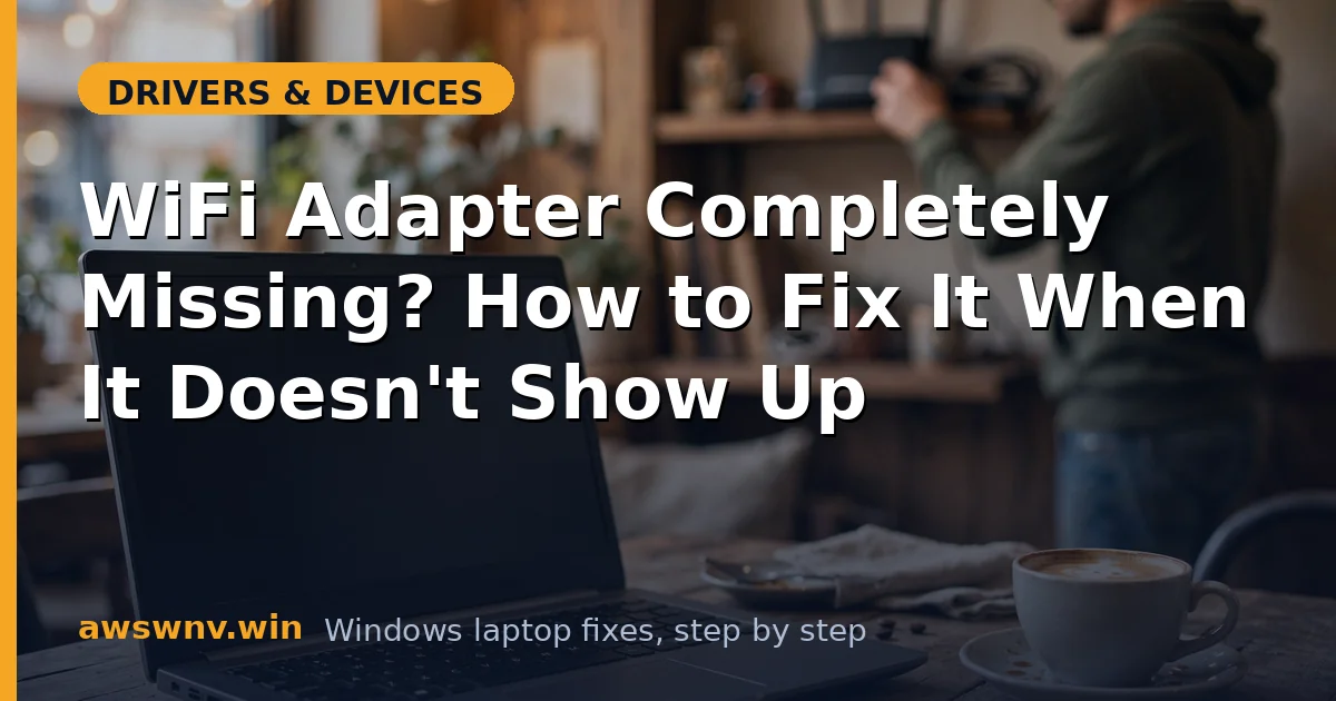 WiFi Adapter Completely Missing? How to Fix It When It Doesn't Show Up