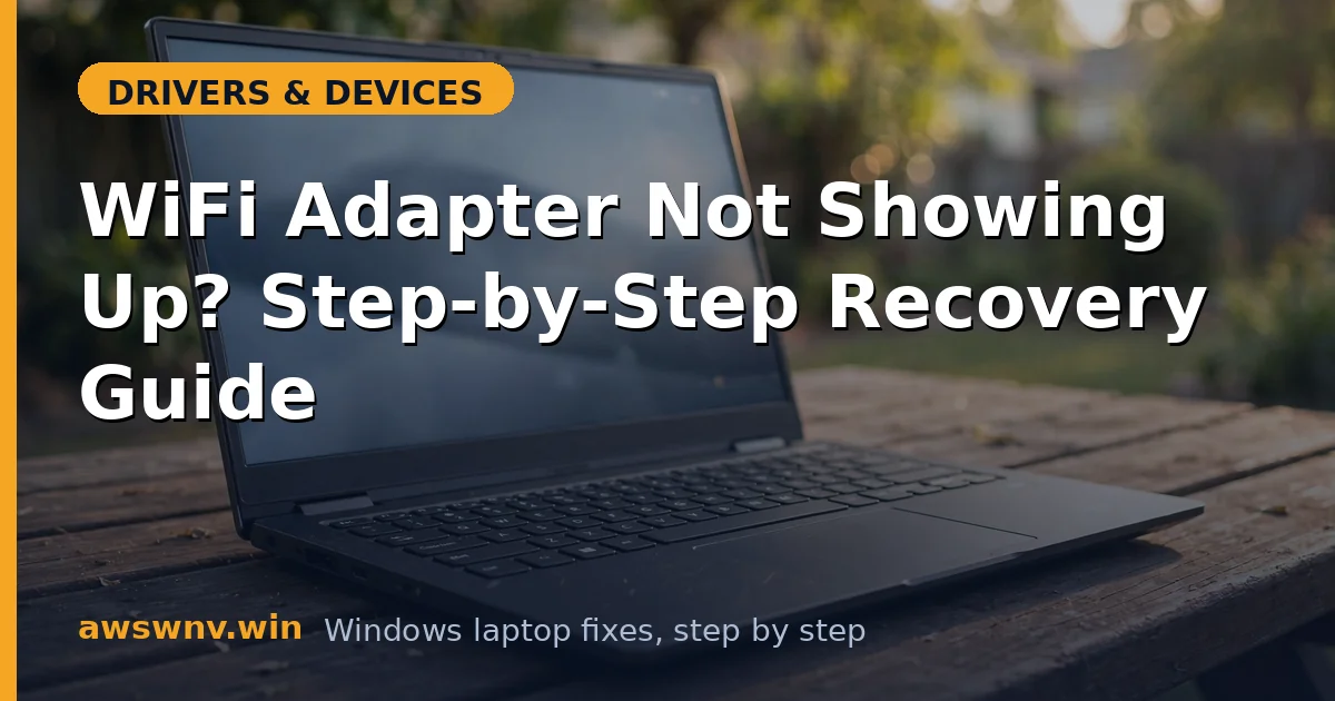 WiFi Adapter Not Showing Up? Step-by-Step Recovery Guide