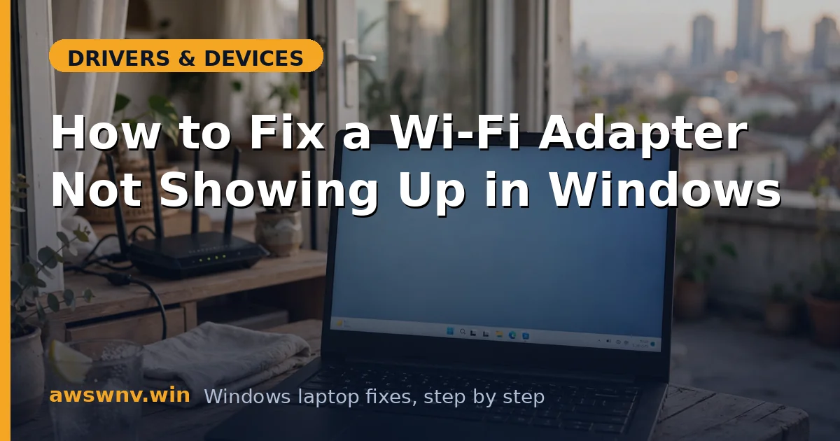 How to Fix a Wi-Fi Adapter Not Showing Up in Windows