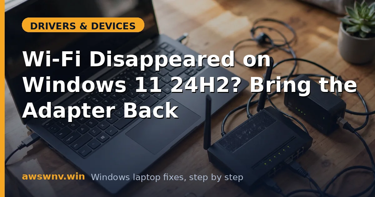 Wi-Fi Disappeared on Windows 11 24H2? Bring the Adapter Back