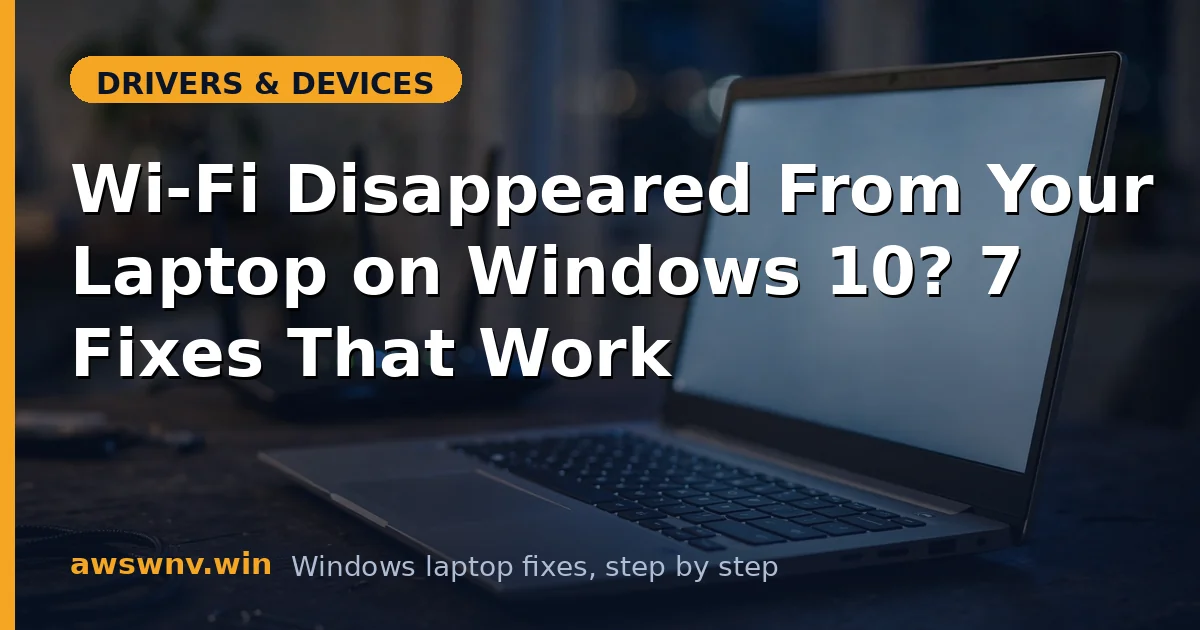 Wi-Fi Disappeared From Your Laptop on Windows 10? 7 Fixes That Work