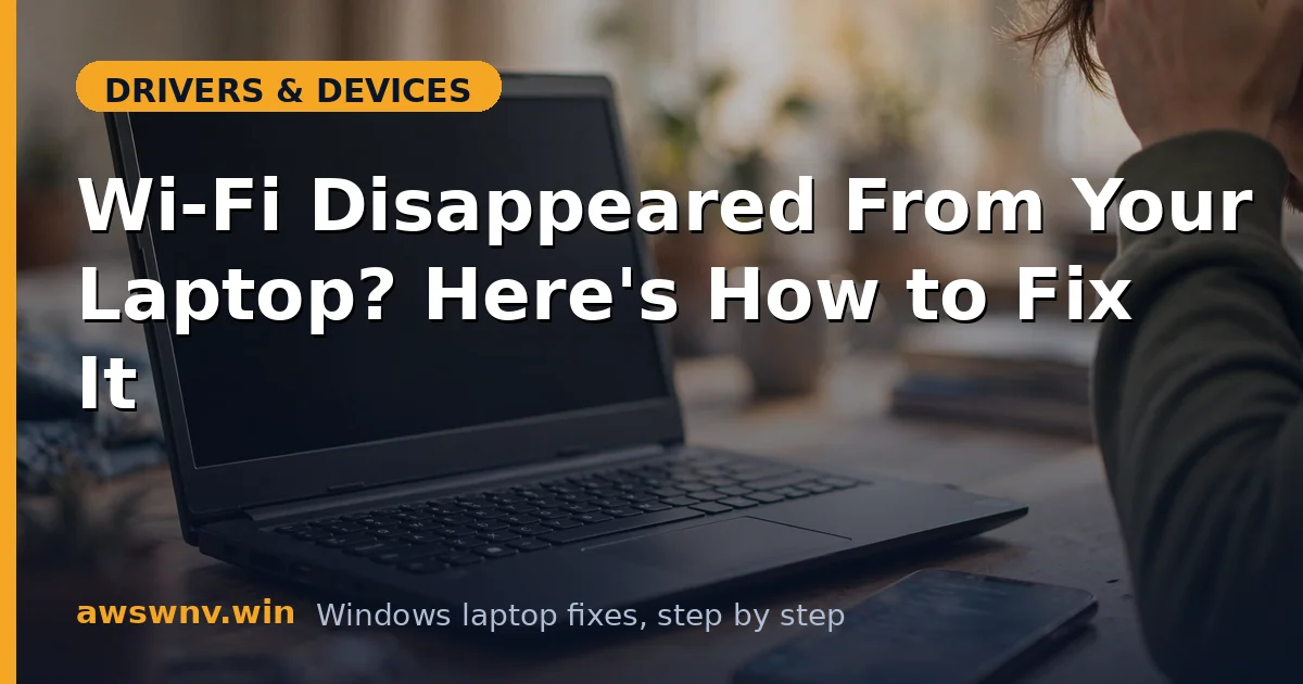 Wi-Fi Disappeared From Your Laptop? Here's How to Fix It