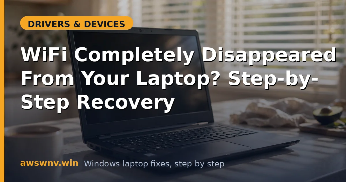 WiFi Completely Disappeared From Your Laptop? Step-by-Step Recovery