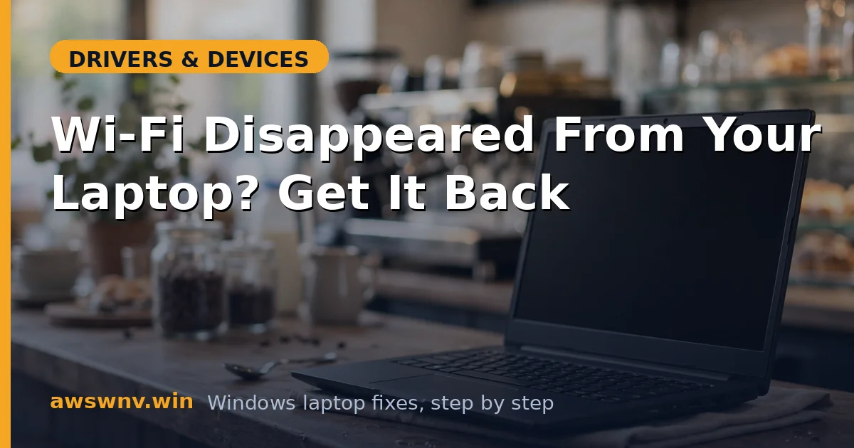 Wi-Fi Disappeared From Your Laptop? Get It Back