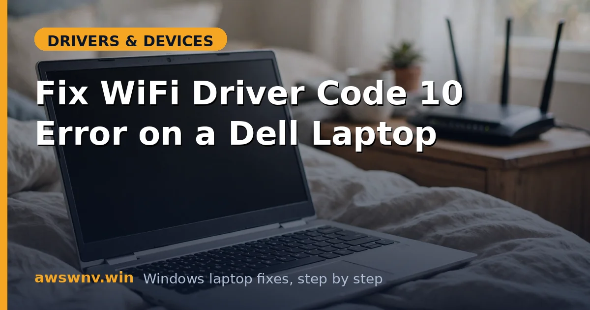 Fix WiFi Driver Code 10 Error on a Dell Laptop