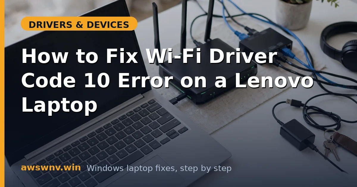 How to Fix Wi-Fi Driver Code 10 Error on a Lenovo Laptop