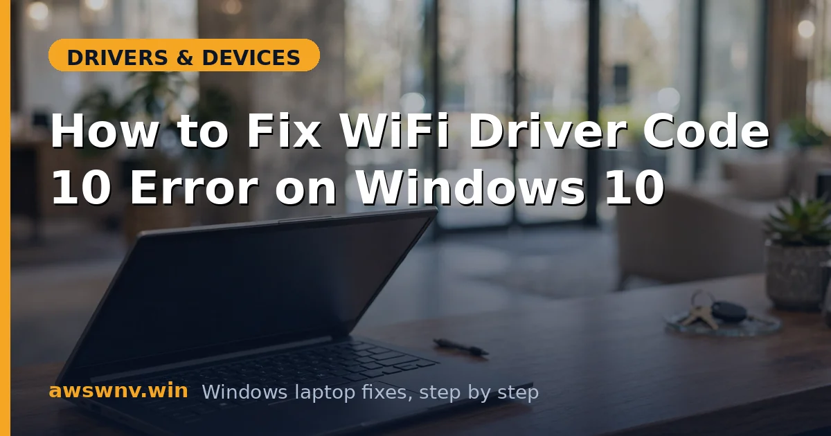 How to Fix WiFi Driver Code 10 Error on Windows 10