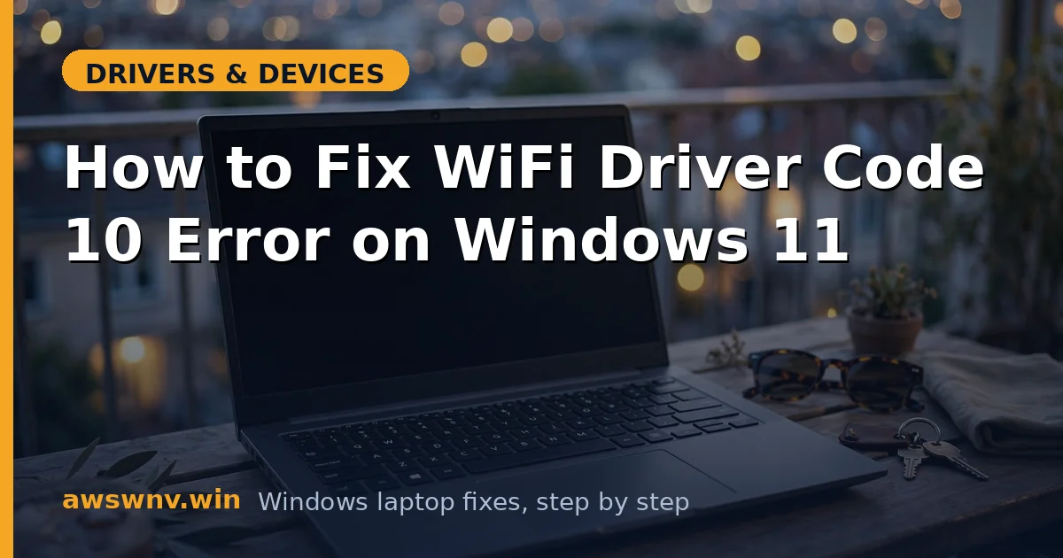 How to Fix WiFi Driver Code 10 Error on Windows 11