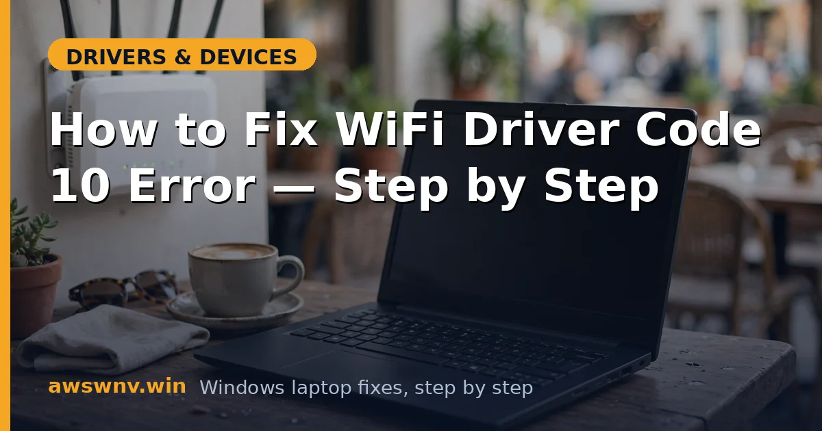 How to Fix WiFi Driver Code 10 Error — Step by Step