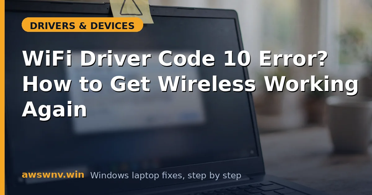 WiFi Driver Code 10 Error? How to Get Wireless Working Again