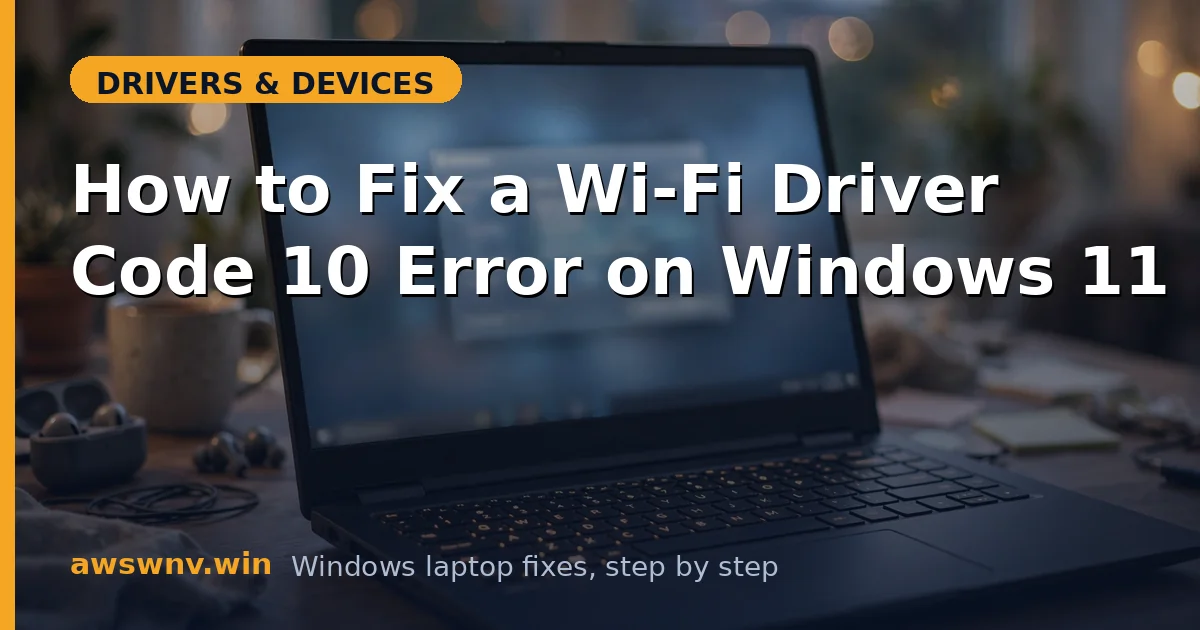 How to Fix a Wi-Fi Driver Code 10 Error on Windows 11
