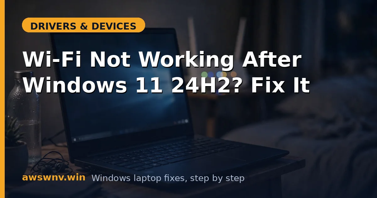 Wi-Fi Not Working After Windows 11 24H2? Fix It