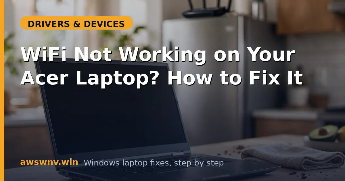 WiFi Not Working on Your Acer Laptop? How to Fix It