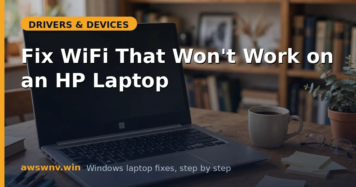 Fix WiFi That Won't Work on an HP Laptop