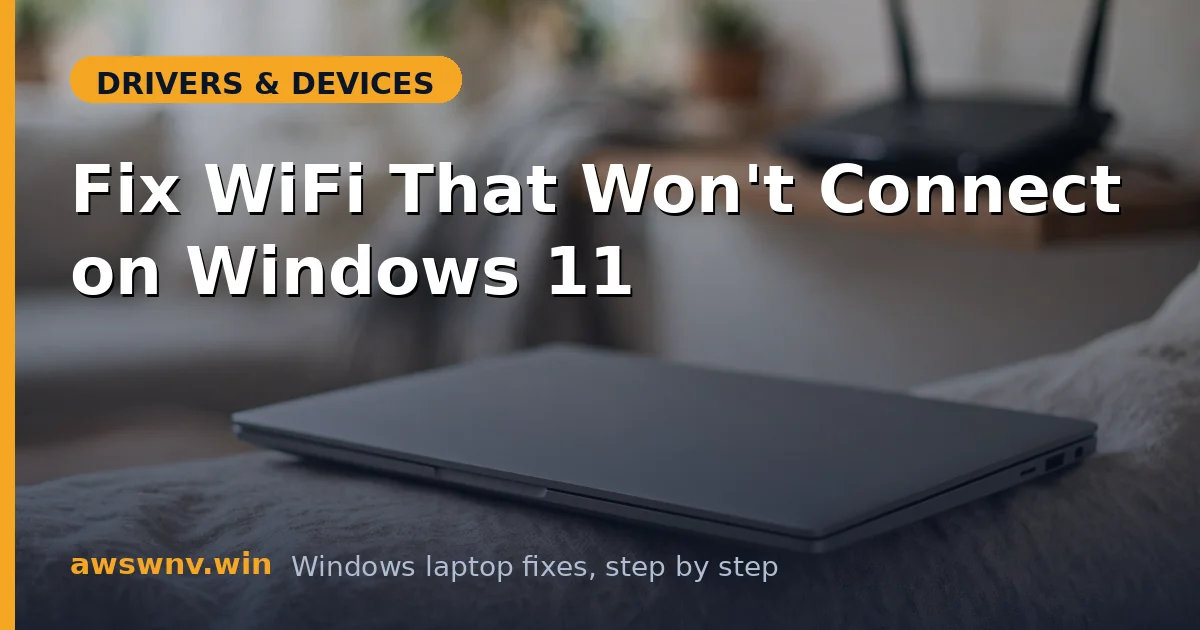 Fix WiFi That Won't Connect on Windows 11