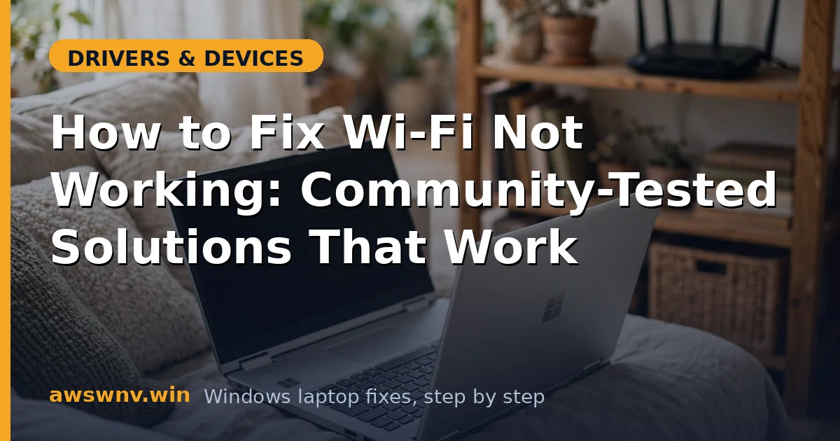 How to Fix Wi-Fi Not Working: Community-Tested Solutions That Work