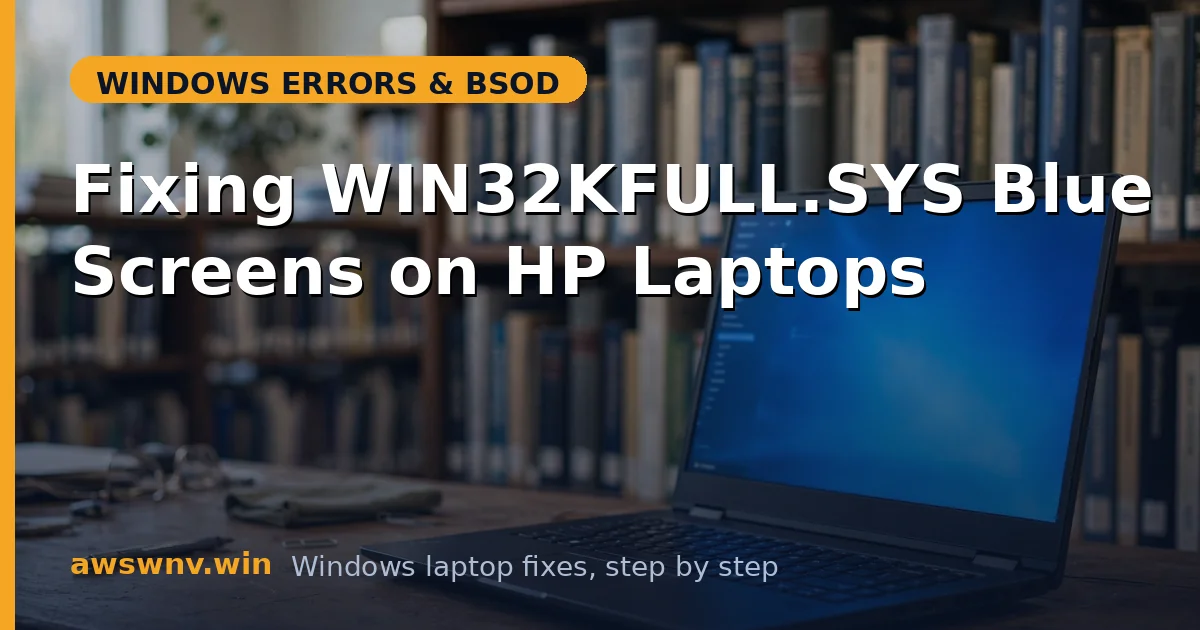 Fixing WIN32KFULL.SYS Blue Screens on HP Laptops