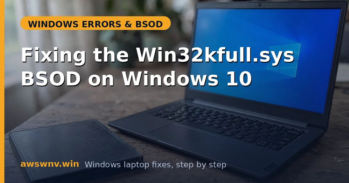 Fixing the Win32kfull.sys BSOD on Windows 10