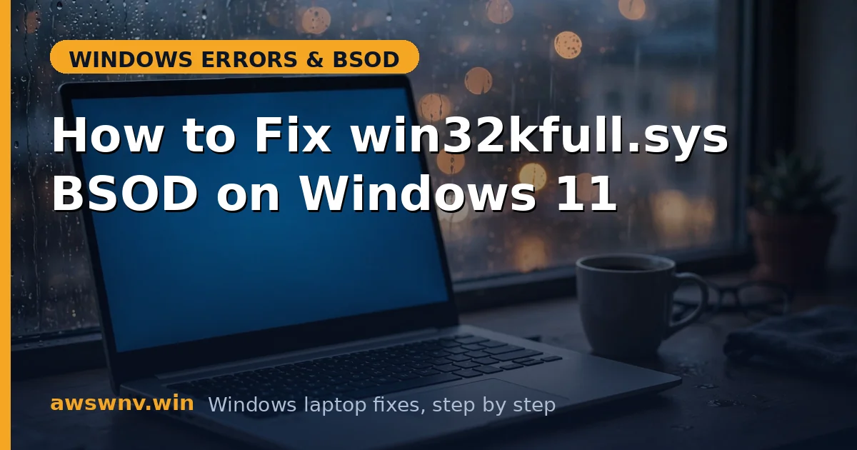 How to Fix win32kfull.sys BSOD on Windows 11