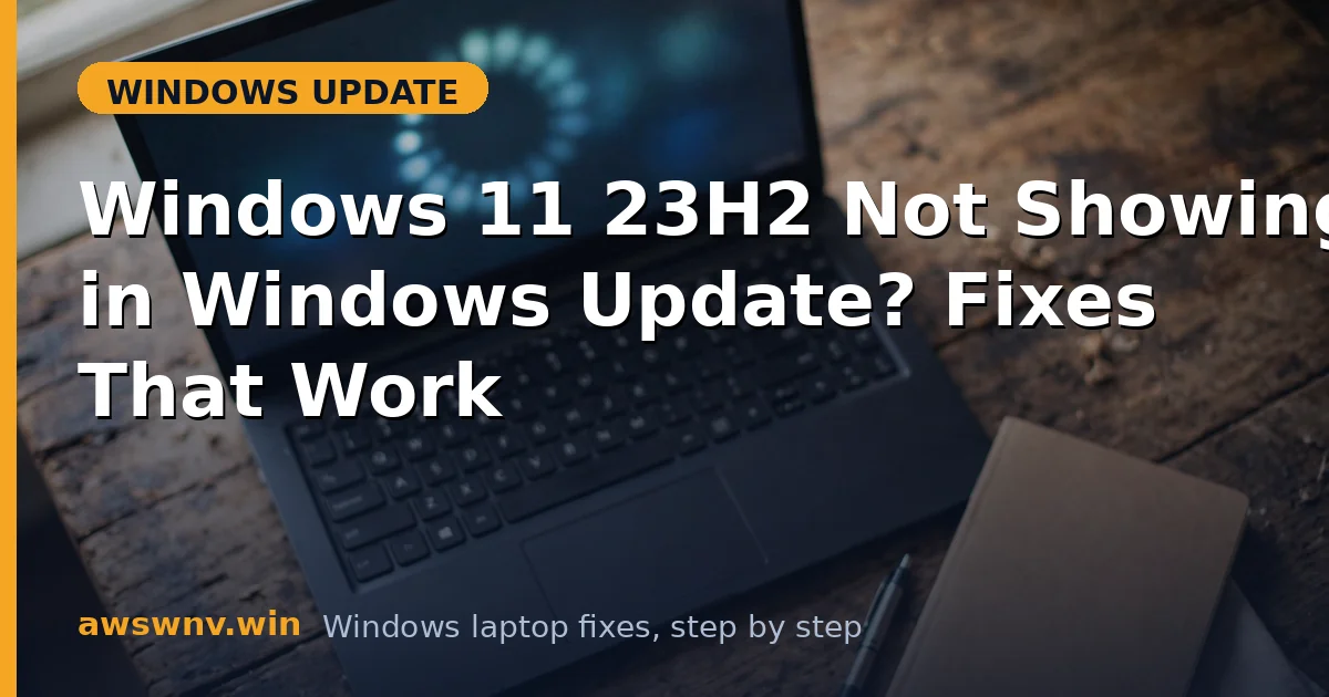 Windows 11 23H2 Not Showing in Windows Update? Fixes That Work