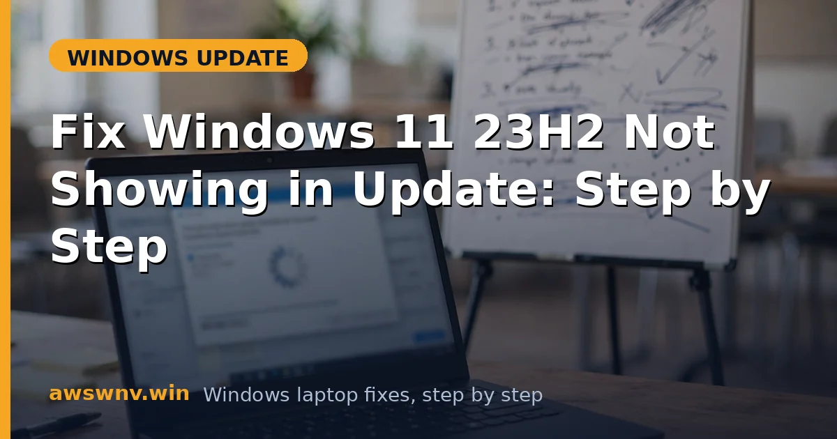 Fix Windows 11 23H2 Not Showing in Update: Step by Step