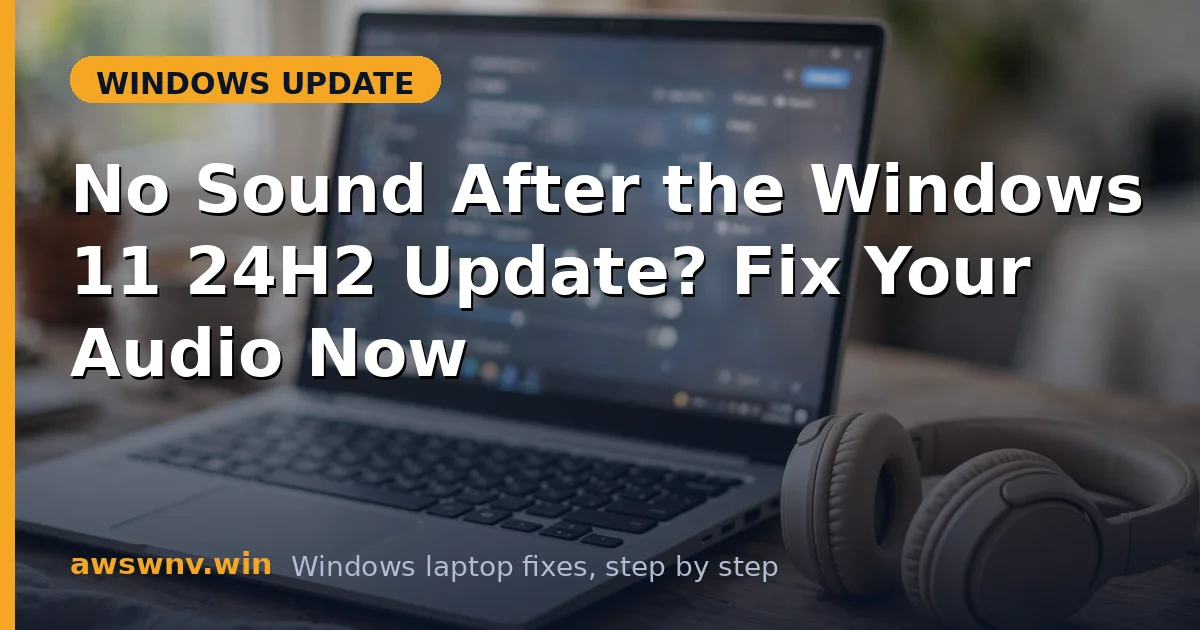 No Sound After the Windows 11 24H2 Update? Fix Your Audio Now