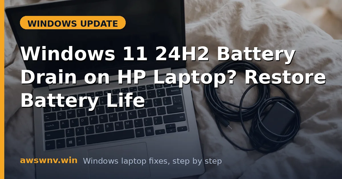 Windows 11 24H2 Battery Drain on HP Laptop? Restore Battery Life