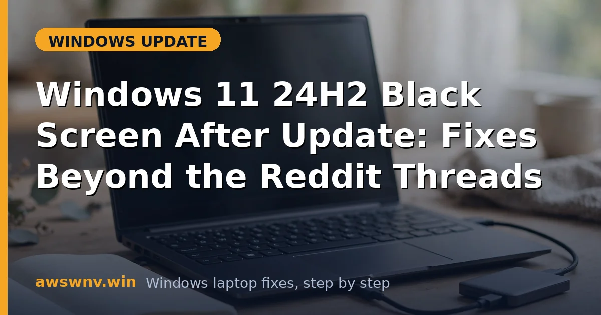 Windows 11 24H2 Black Screen After Update: Fixes Beyond the Reddit Threads