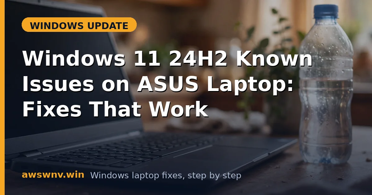 Windows 11 24H2 Known Issues on ASUS Laptop: Fixes That Work
