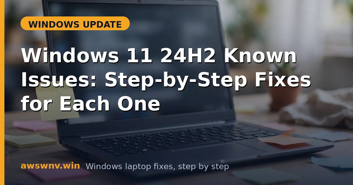 Windows 11 24H2 Known Issues: Step-by-Step Fixes for Each One