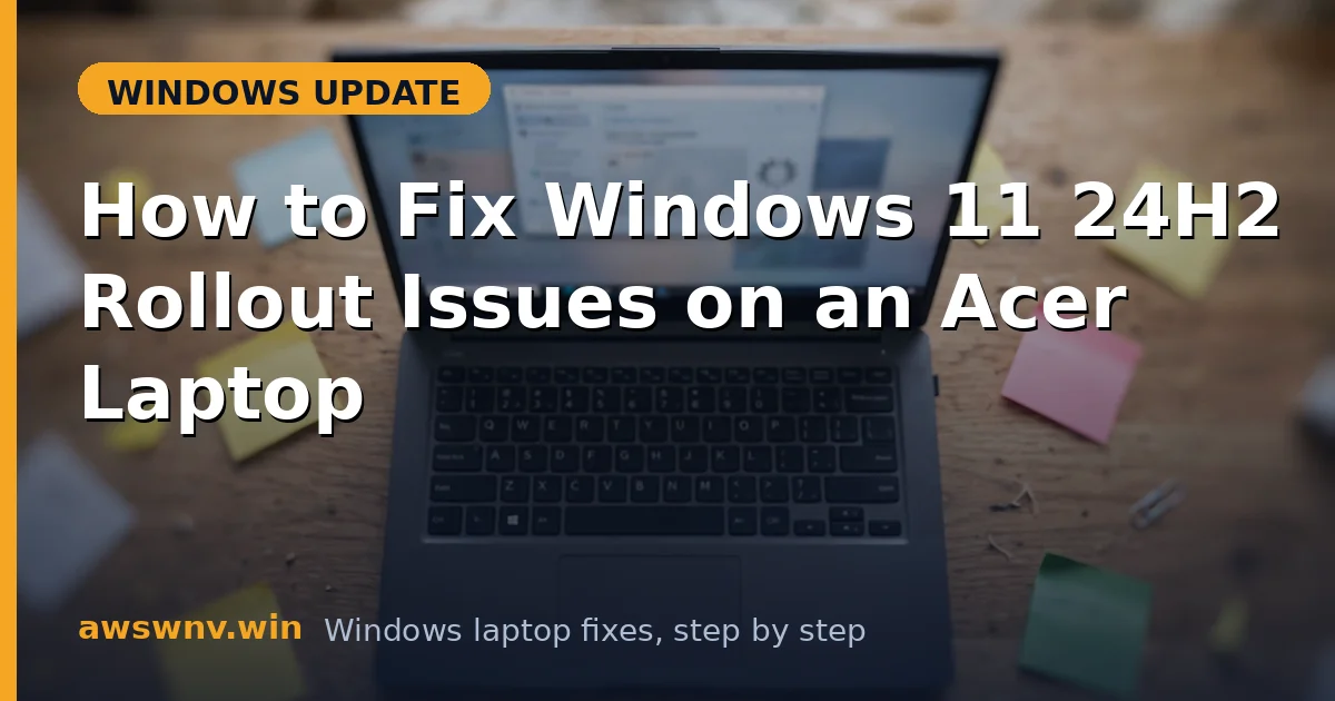 How to Fix Windows 11 24H2 Rollout Issues on an Acer Laptop