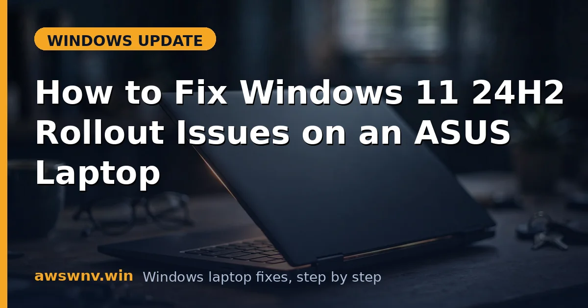 How to Fix Windows 11 24H2 Rollout Issues on an ASUS Laptop