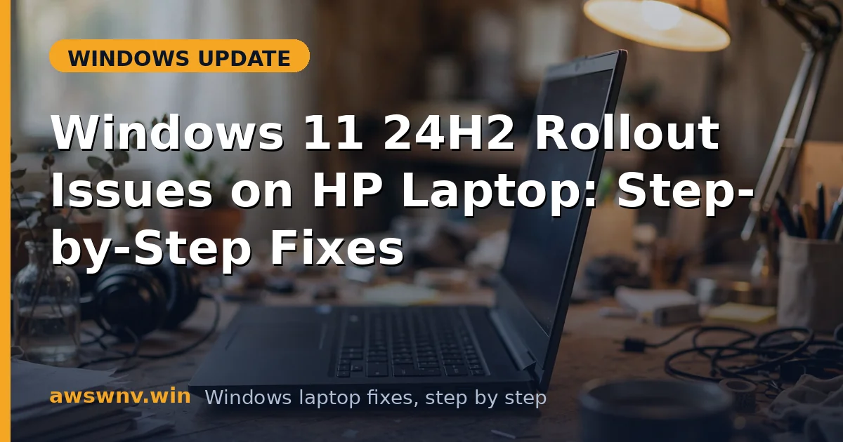 Windows 11 24H2 Rollout Issues on HP Laptop: Step-by-Step Fixes