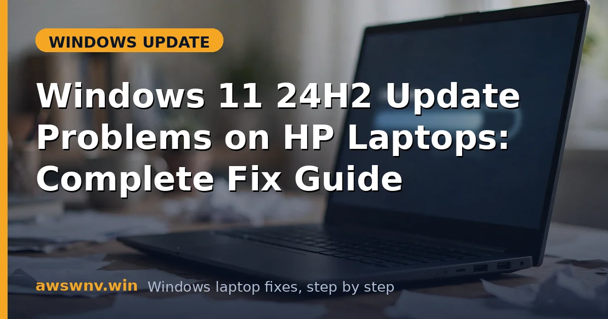 Windows 11 24H2 Update Problems on HP Laptops: Complete Fix Guide