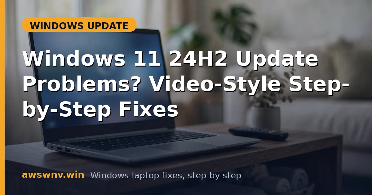 Windows 11 24H2 Update Problems? Video-Style Step-by-Step Fixes