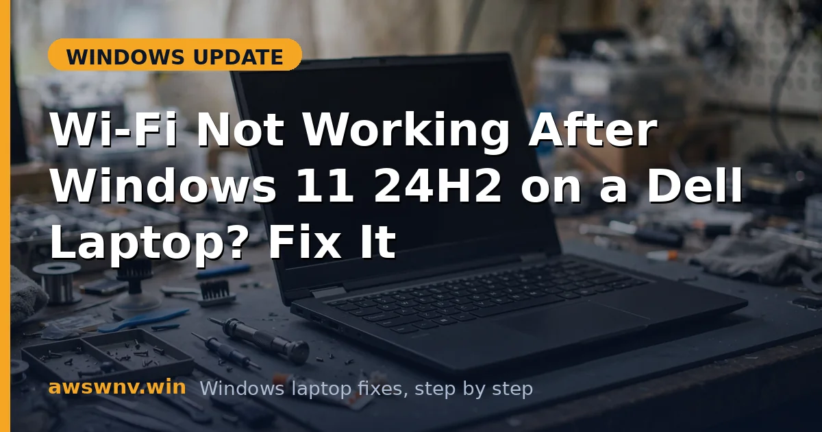 Wi-Fi Not Working After Windows 11 24H2 on a Dell Laptop? Fix It