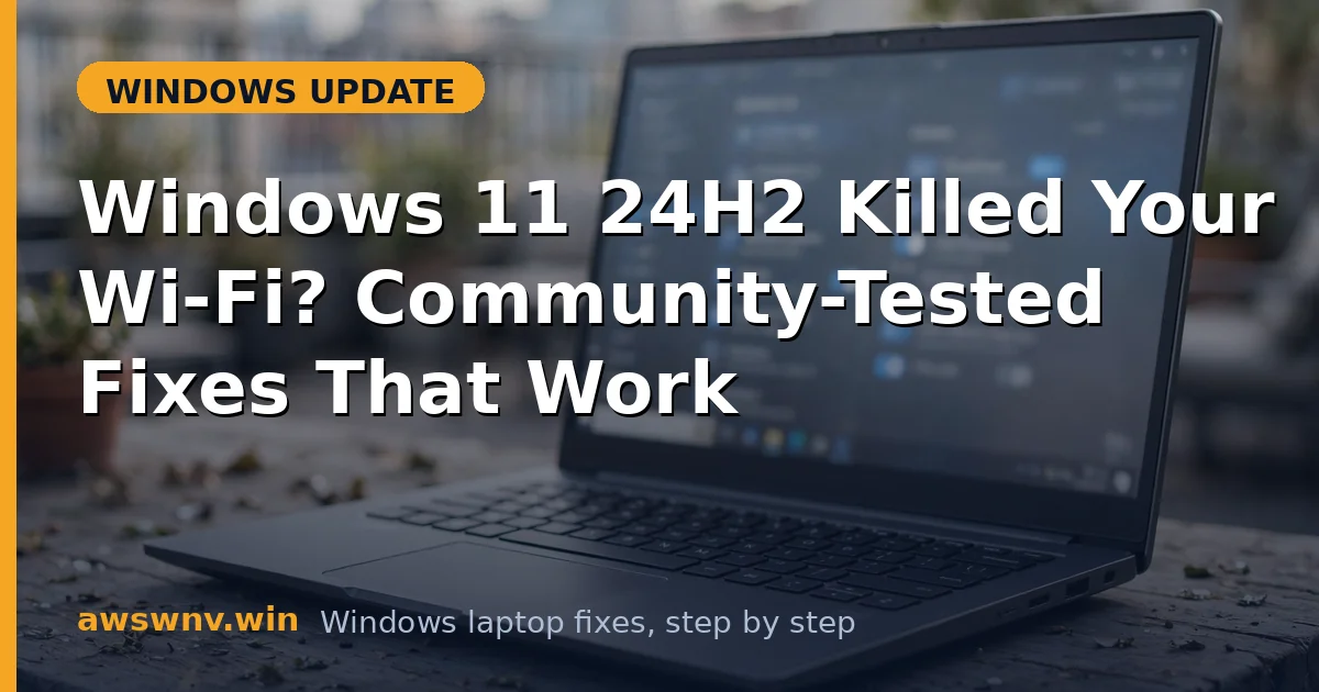 Windows 11 24H2 Killed Your Wi-Fi? Community-Tested Fixes That Work