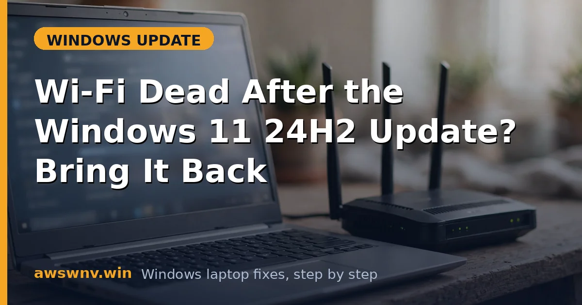 Wi-Fi Dead After the Windows 11 24H2 Update? Bring It Back