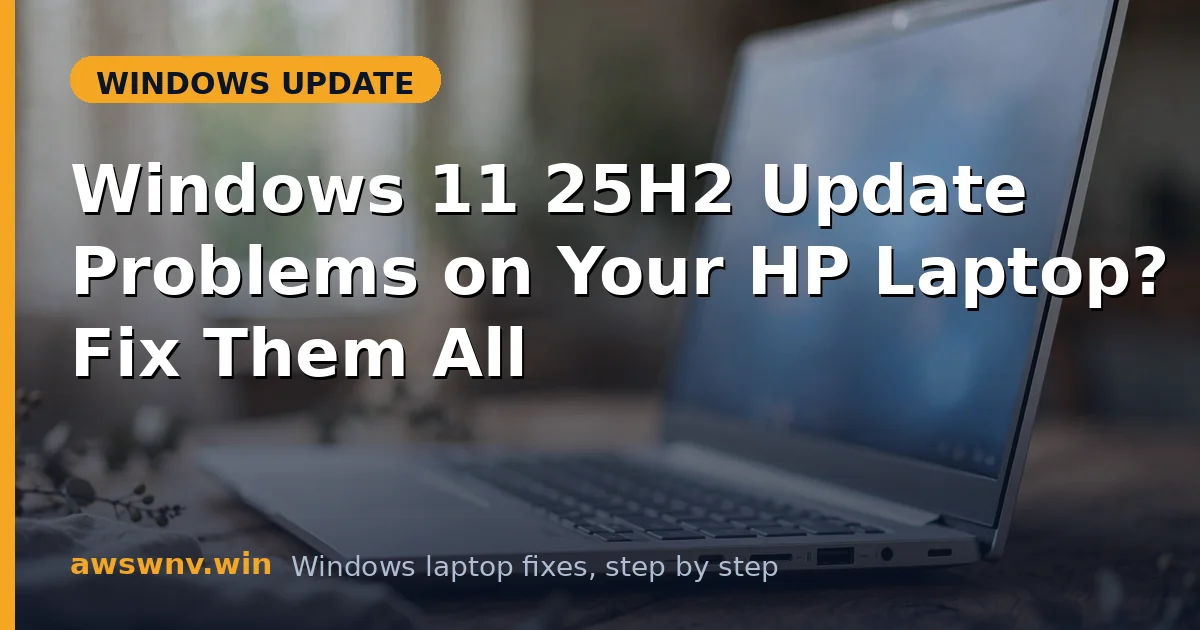 Windows 11 25H2 Update Problems on Your HP Laptop? Fix Them All