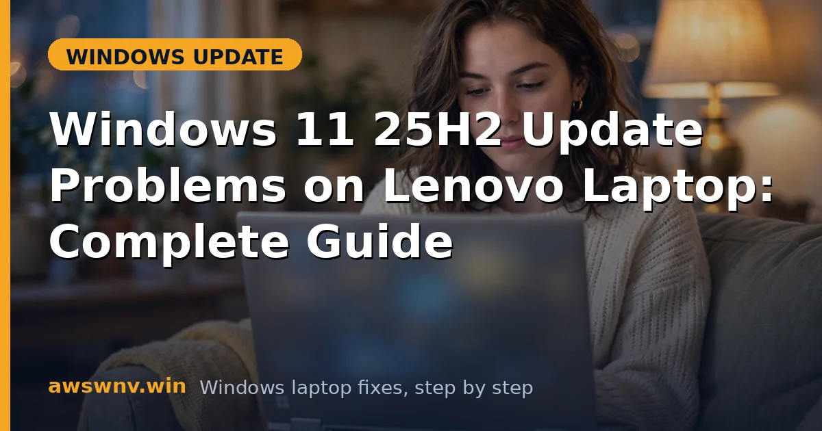 Windows 11 25H2 Update Problems on Lenovo Laptop: Complete Guide