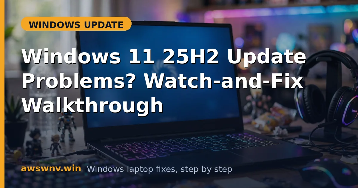 Windows 11 25H2 Update Problems? Watch-and-Fix Walkthrough