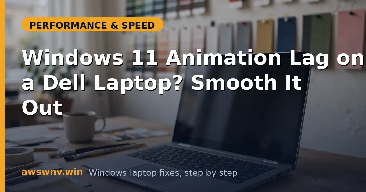 Windows 11 Animation Lag on a Dell Laptop? Smooth It Out